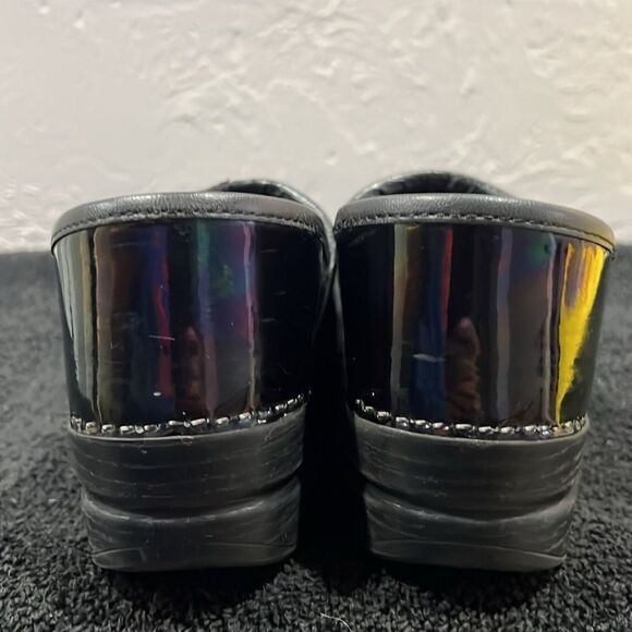 🔥🔥 DANSKO Petrol Iridescent Patent Leather Slip On Clogs Women EU 38 / US 7.5- - Picture 8 of 14